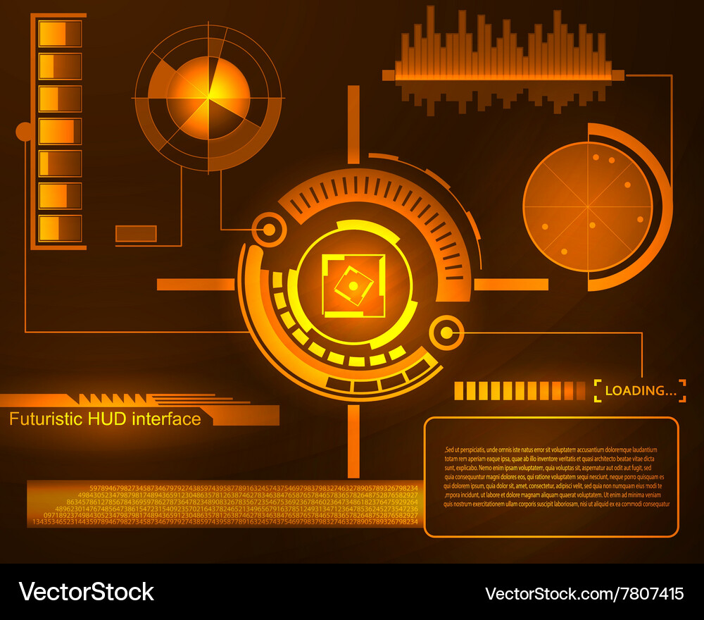 Graphic touch user interface hud Royalty Free Vector Image
