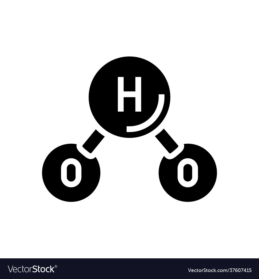 H2o water molecule glyph icon