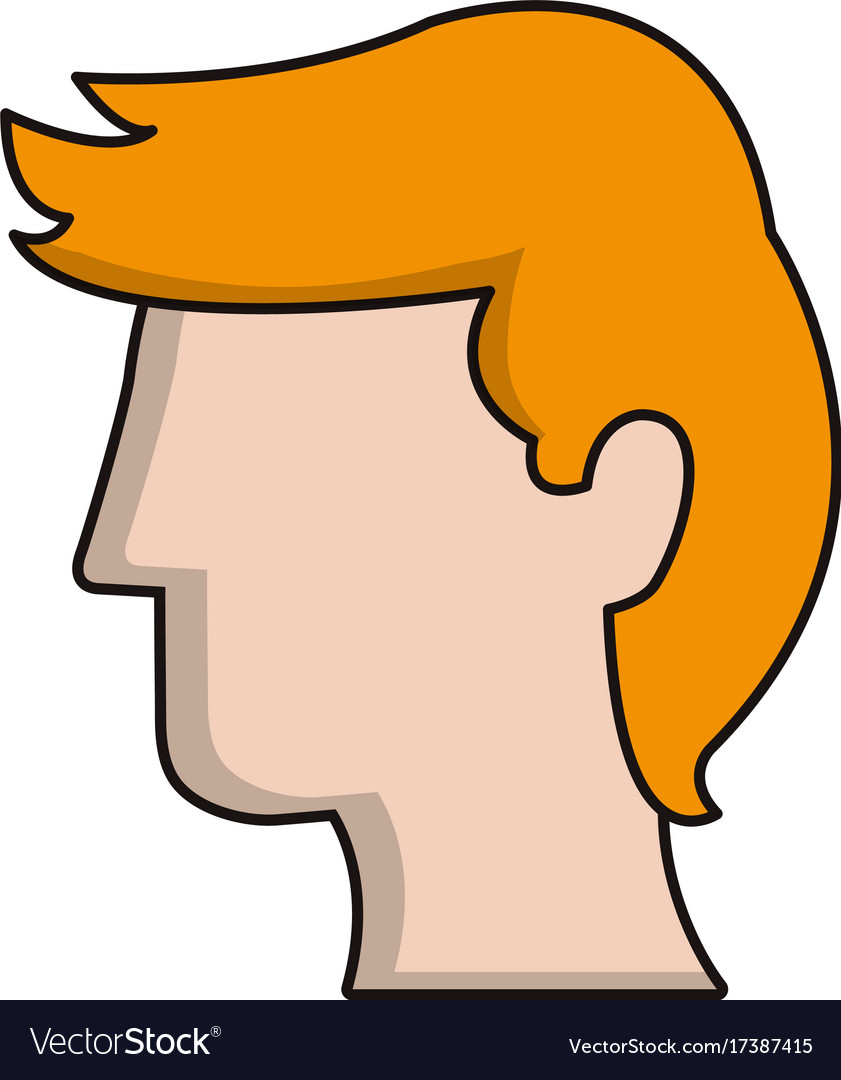 Head profile of man icon