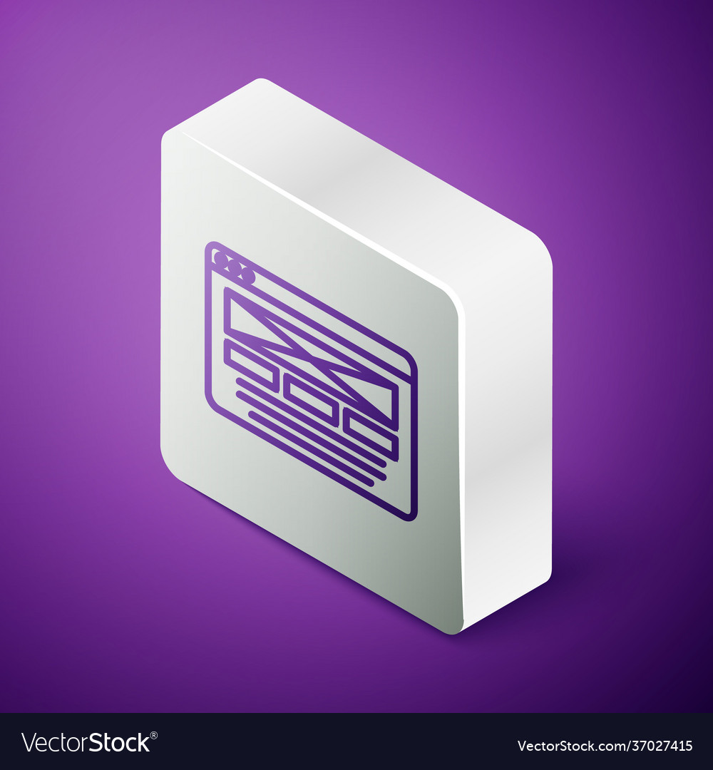Isometric line ui or ux design icon isolated Vector Image Isometric line ui or ux design icon isolated