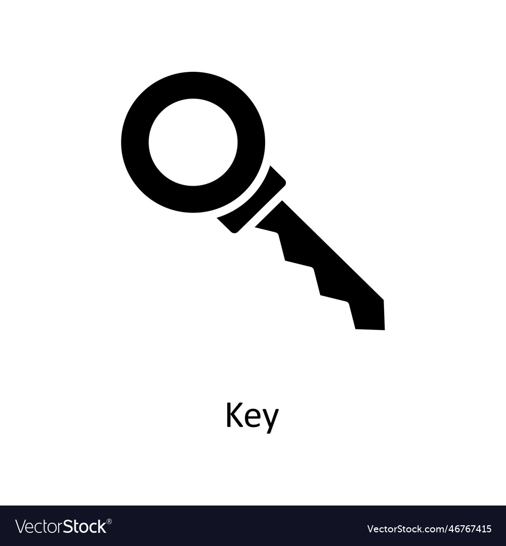 Key solid icons simple stock Royalty Free Vector Image