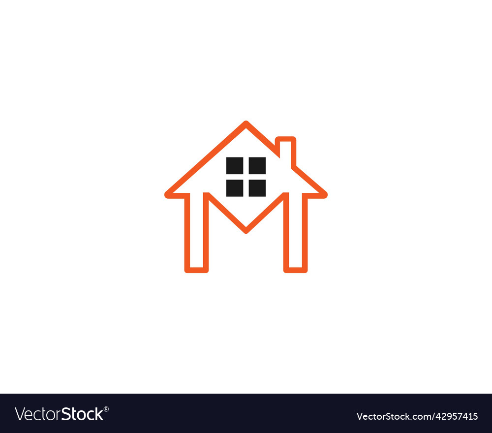 Letter m is designed to be a house logo