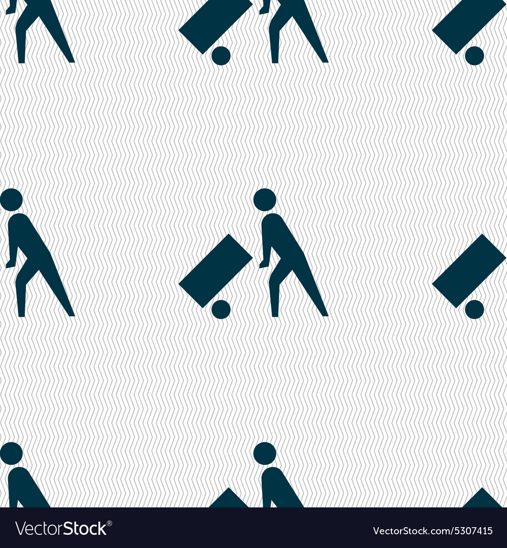 Loader icon sign seamless pattern with geometric
