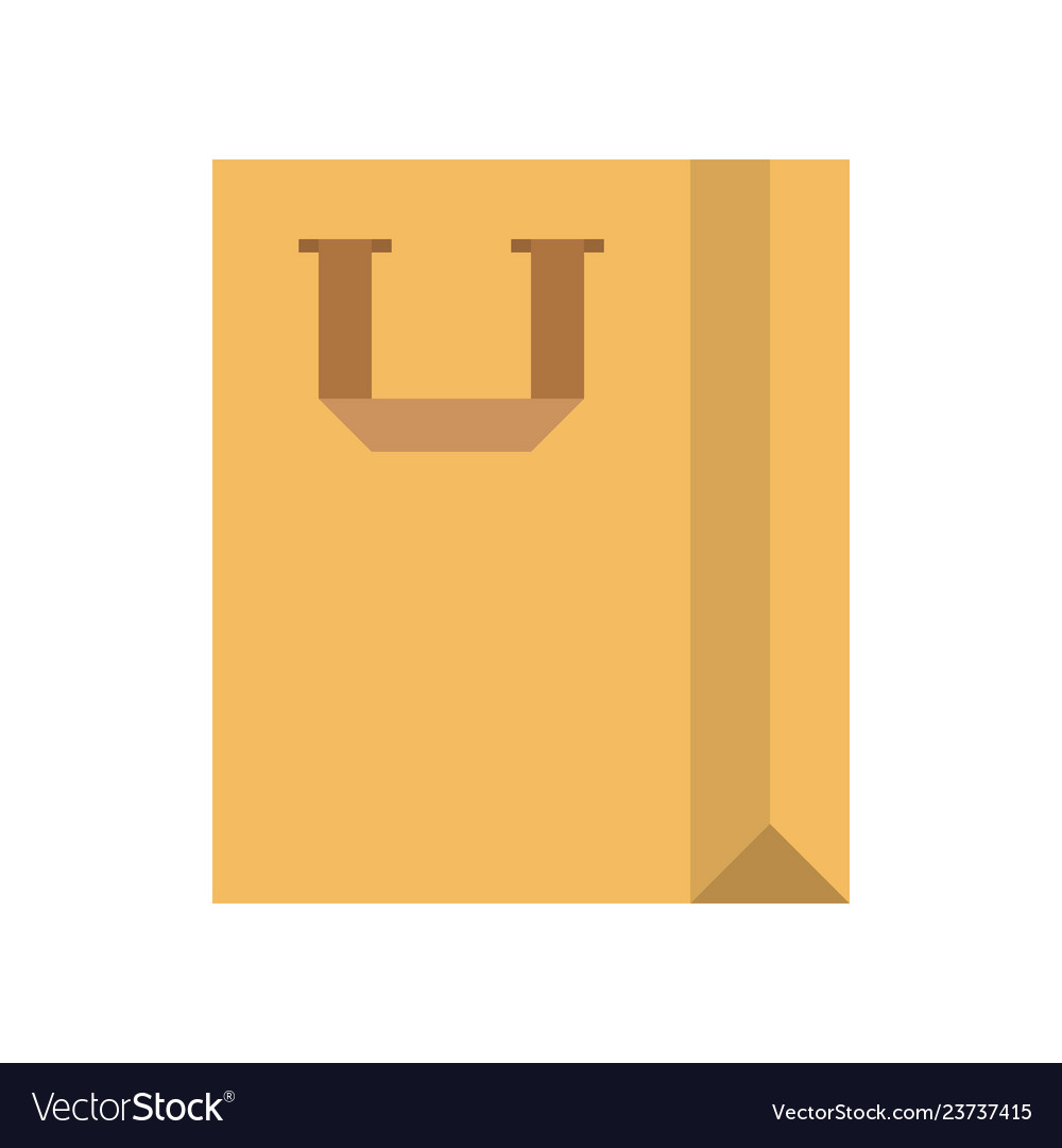 Paper bag flat style icon