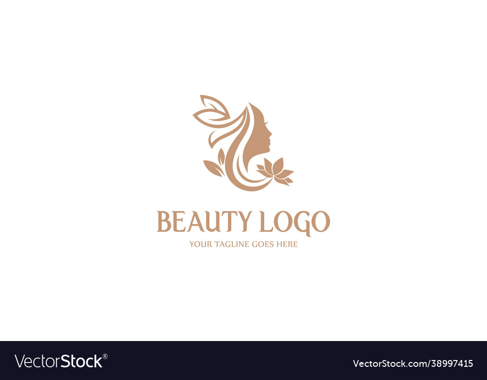 Queen beauty woman logo spa fashion makeup Vector Image