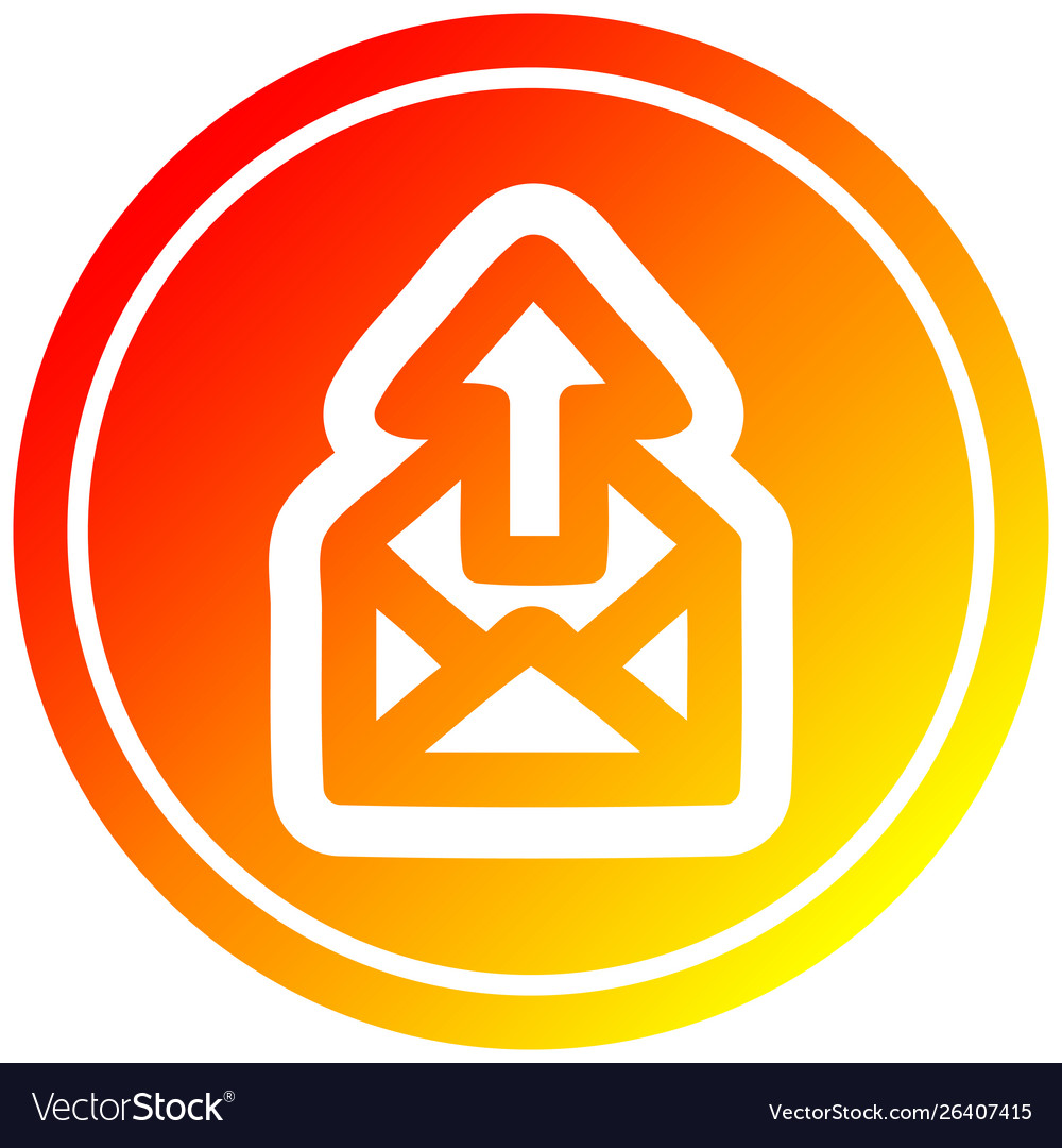 Send email circular in hot gradient spectrum