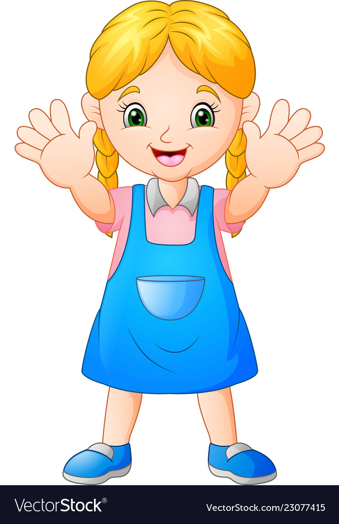 Smiling girl cartoon Royalty Free Vector Image