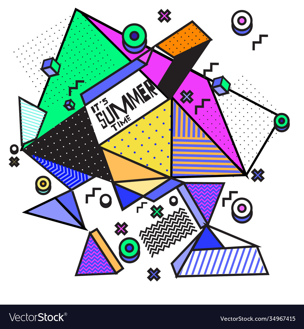 Triangle geometric forms for summer design event