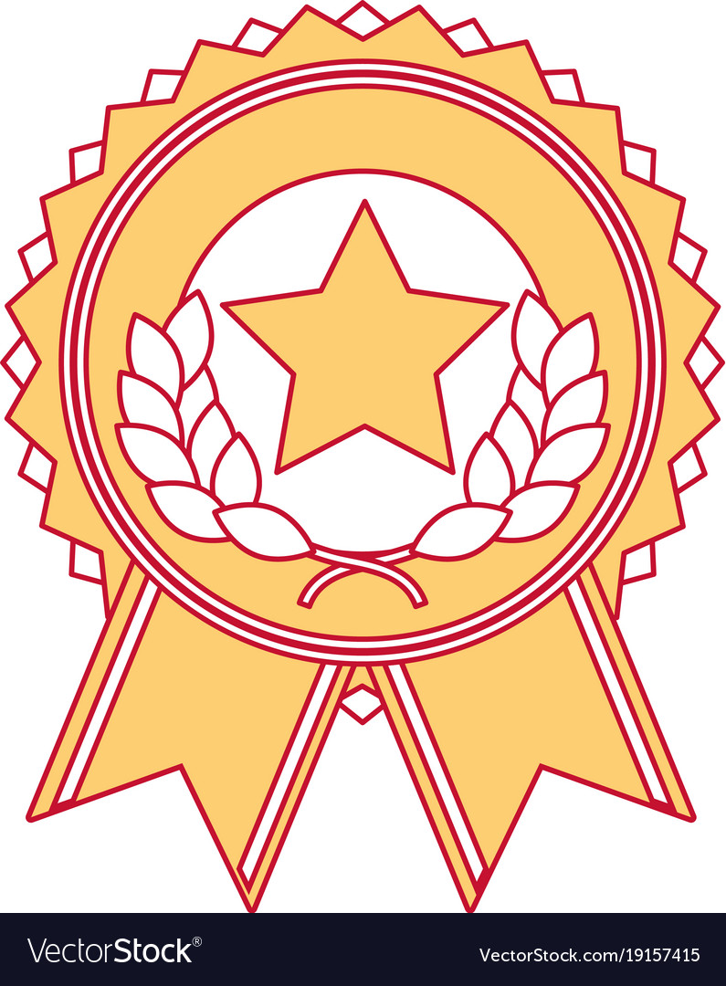 Winner medal with star and wreath