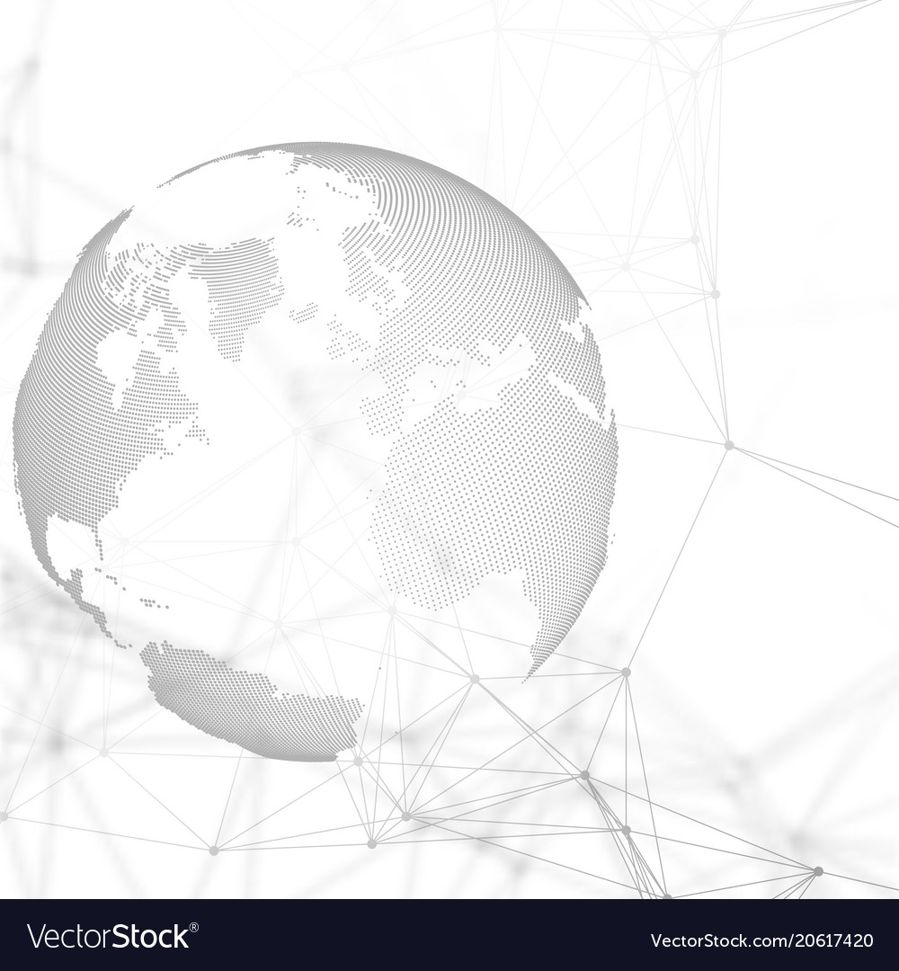 Abstract futuristic network shapes high tech Vector Image