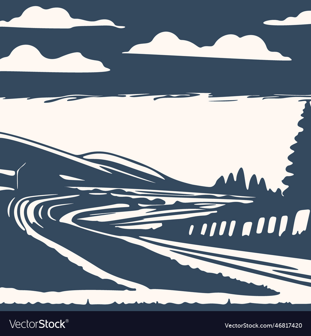 Abstract landscape Royalty Free Vector Image - VectorStock