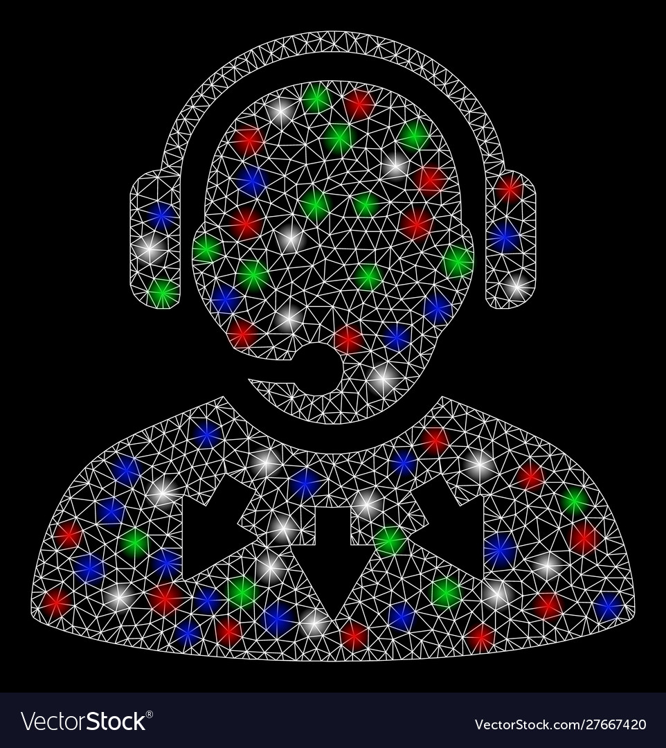 Bright mesh 2d operator message with flare spots Vector Image Bright mesh 2d operator message with flare spots