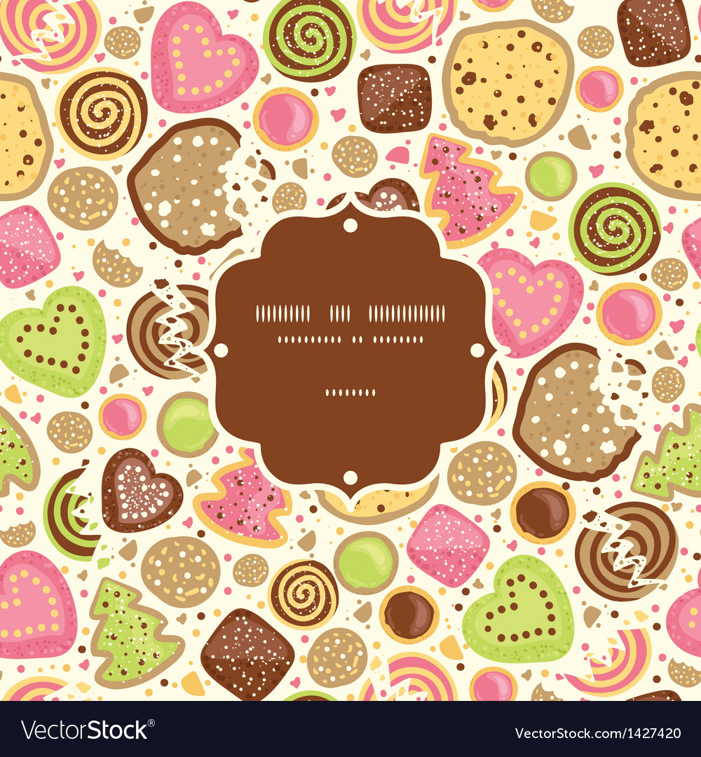 Colorful Cookie Pattern Background