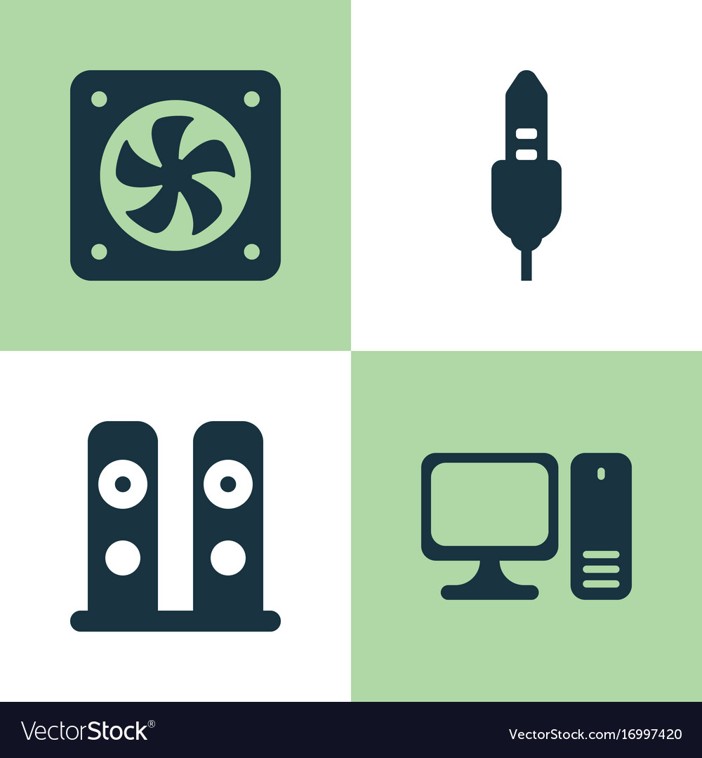 Computer icons set collection of
