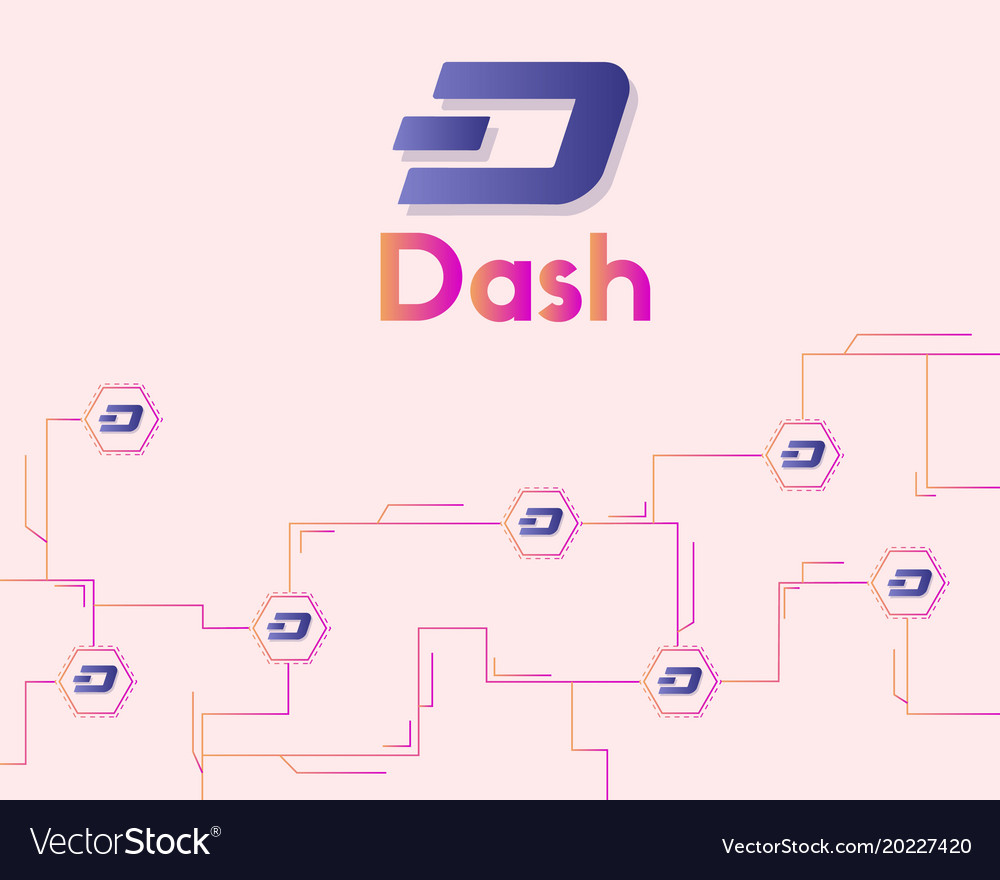 Dash blockchain technology style background