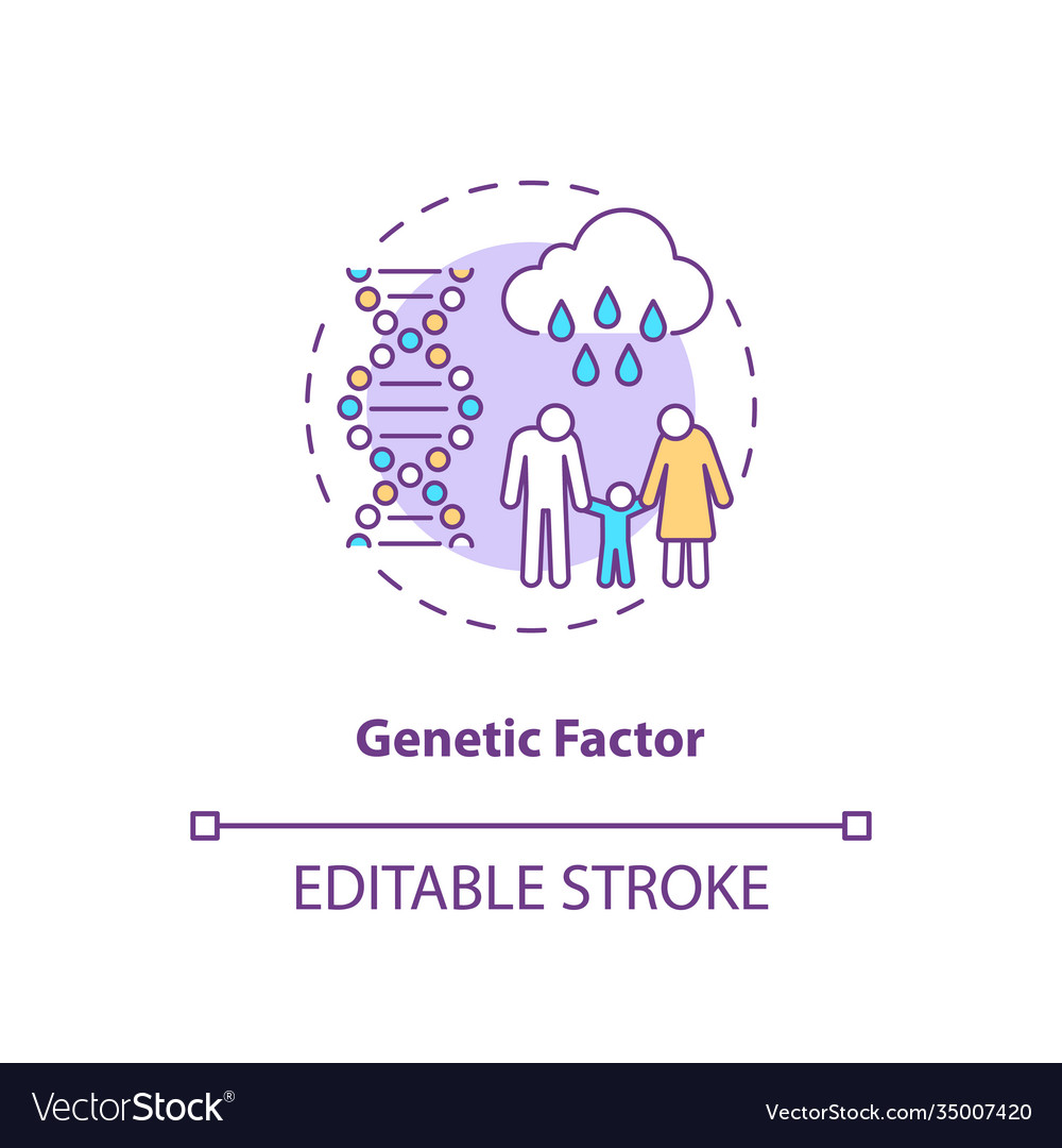 Genetic factor concept icon Royalty Free Vector Image