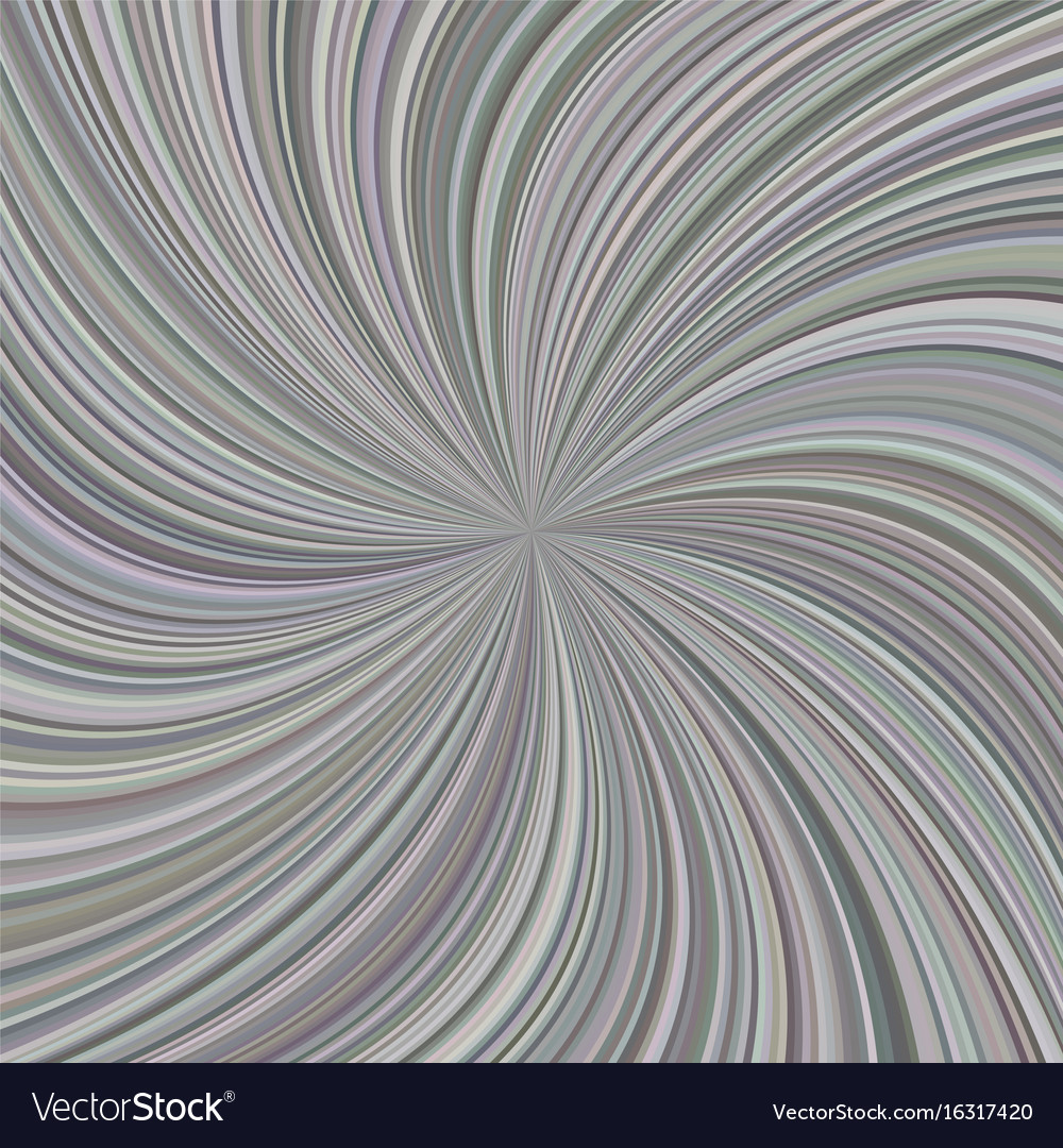 Grey swirl background from spiral ray stripes Vector Image