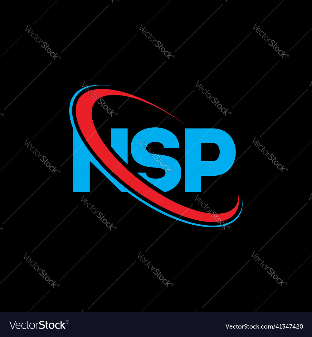 Nsp logo letter design Royalty Free Vector Image