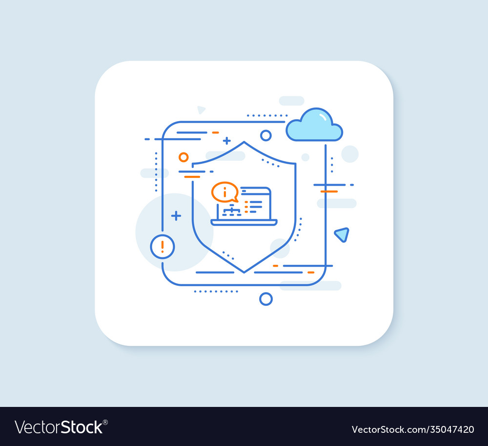 Online documentation line icon technical