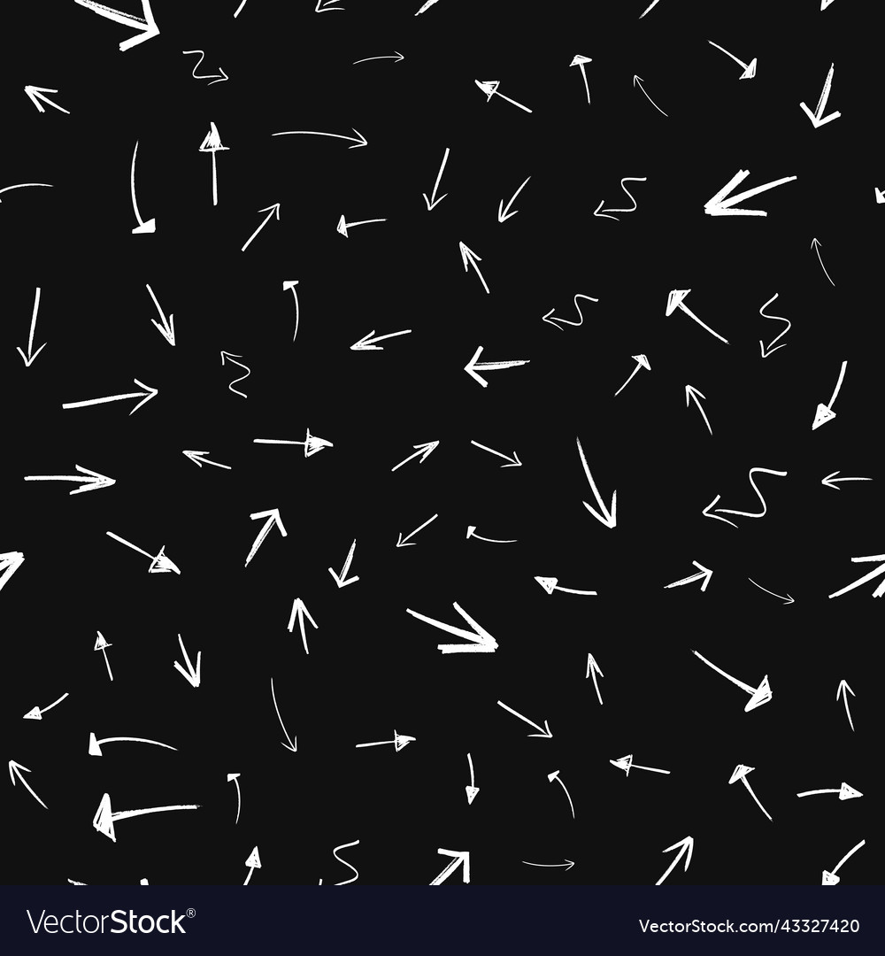 Seamless pattern with hand drawn arrows vector image Seamless pattern with hand drawn arrows