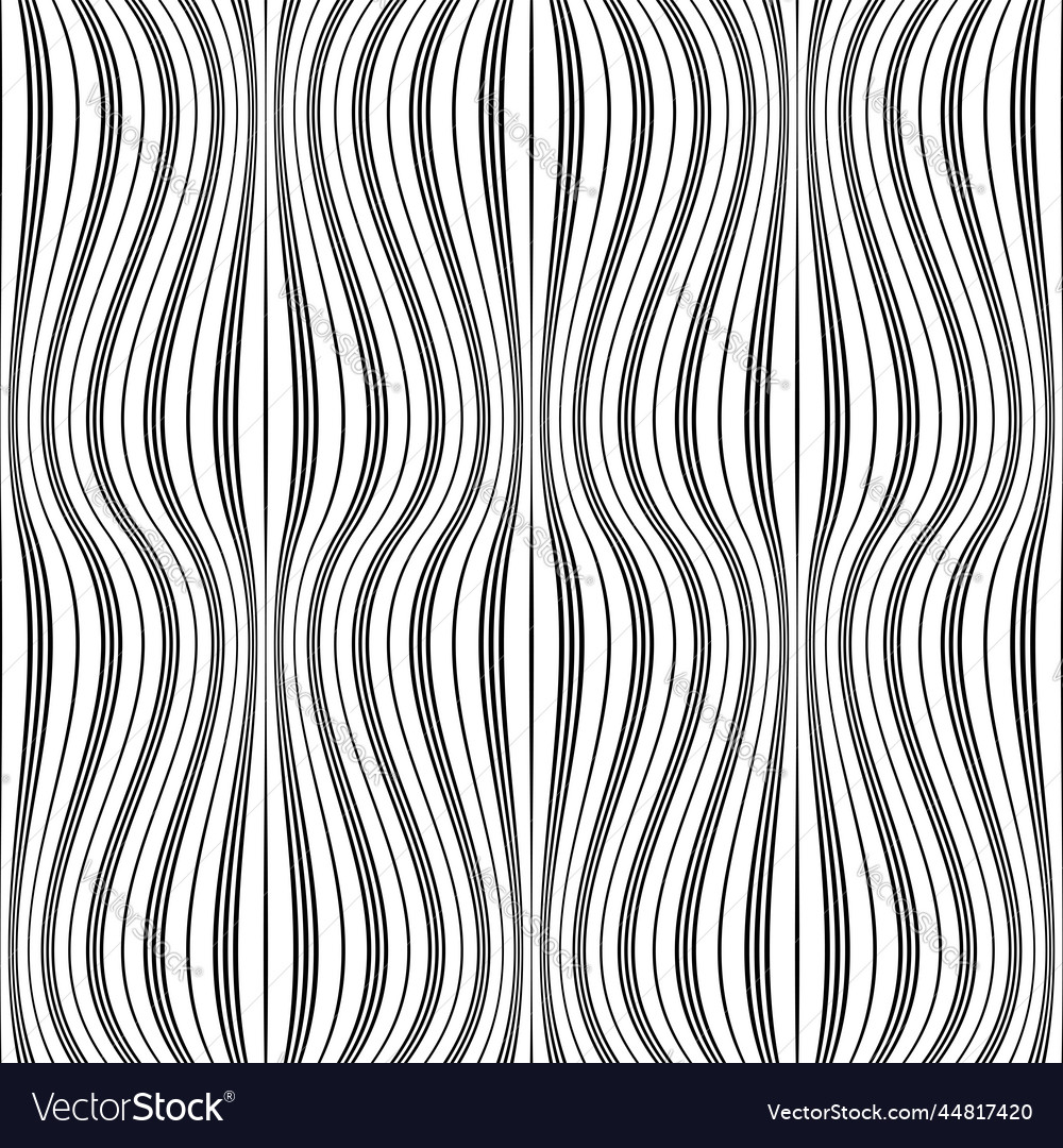 Seamless wavy lines pattern with 3d effect