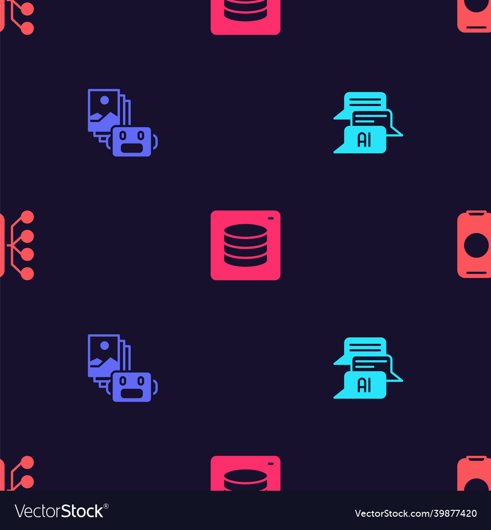 Set chat bot artificial intelligence robot vector image Set chat bot artificial intelligence robot