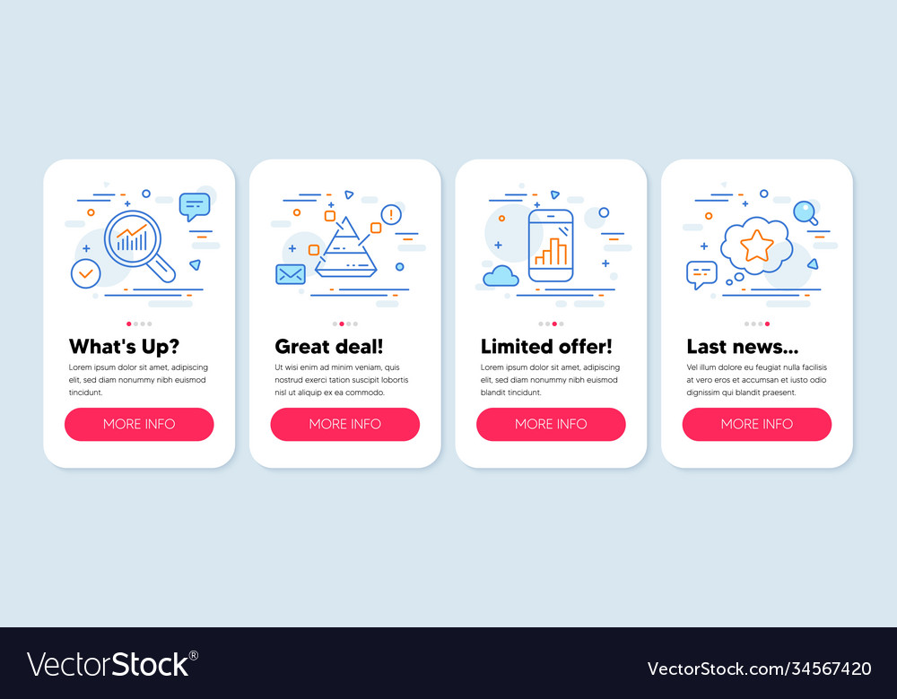 Set finance icons such as graph phone data vector image Set finance icons such as graph phone data