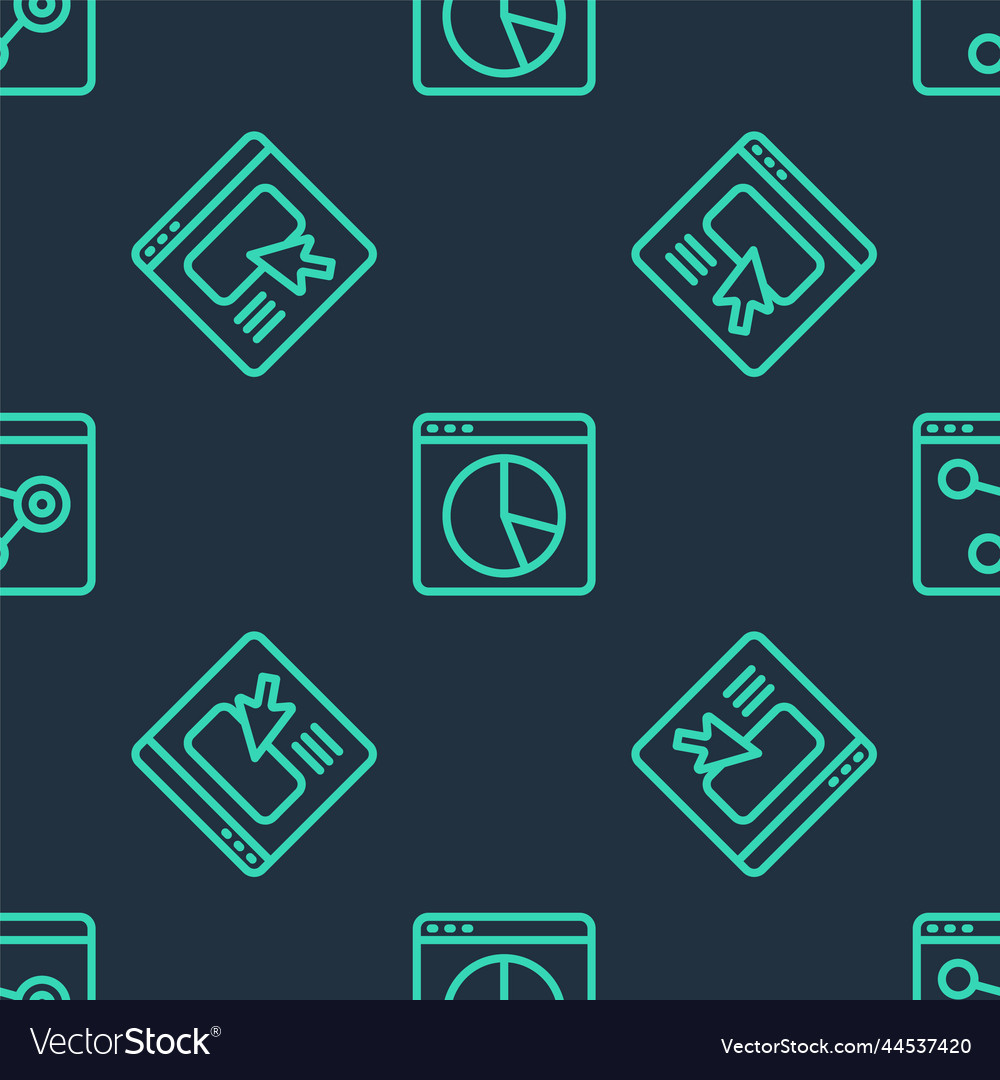 Set line graph chart infographic ui or ux design vector image Set line graph chart infographic ui or ux design