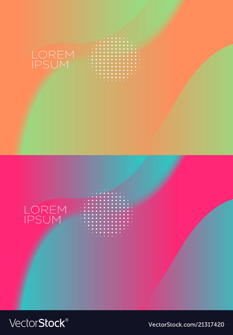 Smooth abstract colorful backgrounds set - eps10