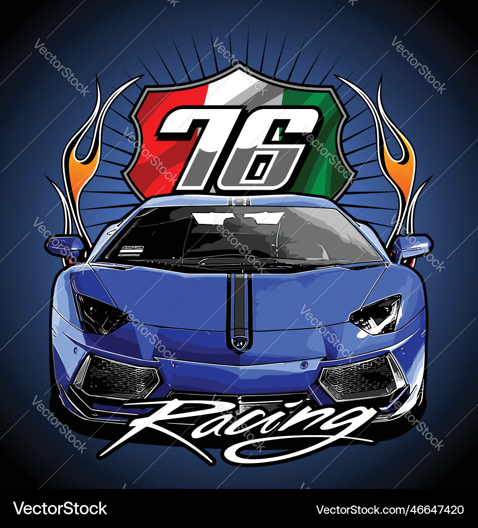 Sport car template for graphic design Royalty Free Vector