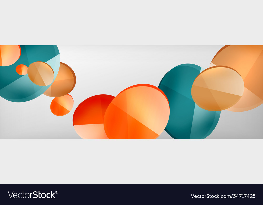 Abstract glossy round shapes background