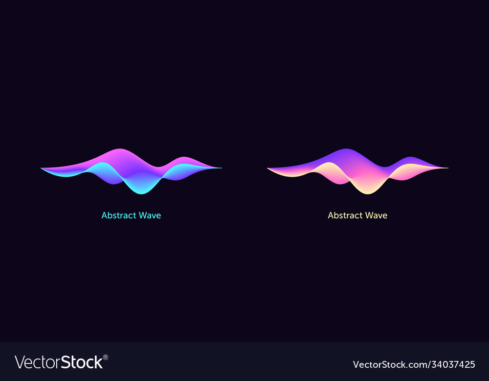 Abstract wave shape for voice recognition system vector image Abstract wave shape for voice recognition system