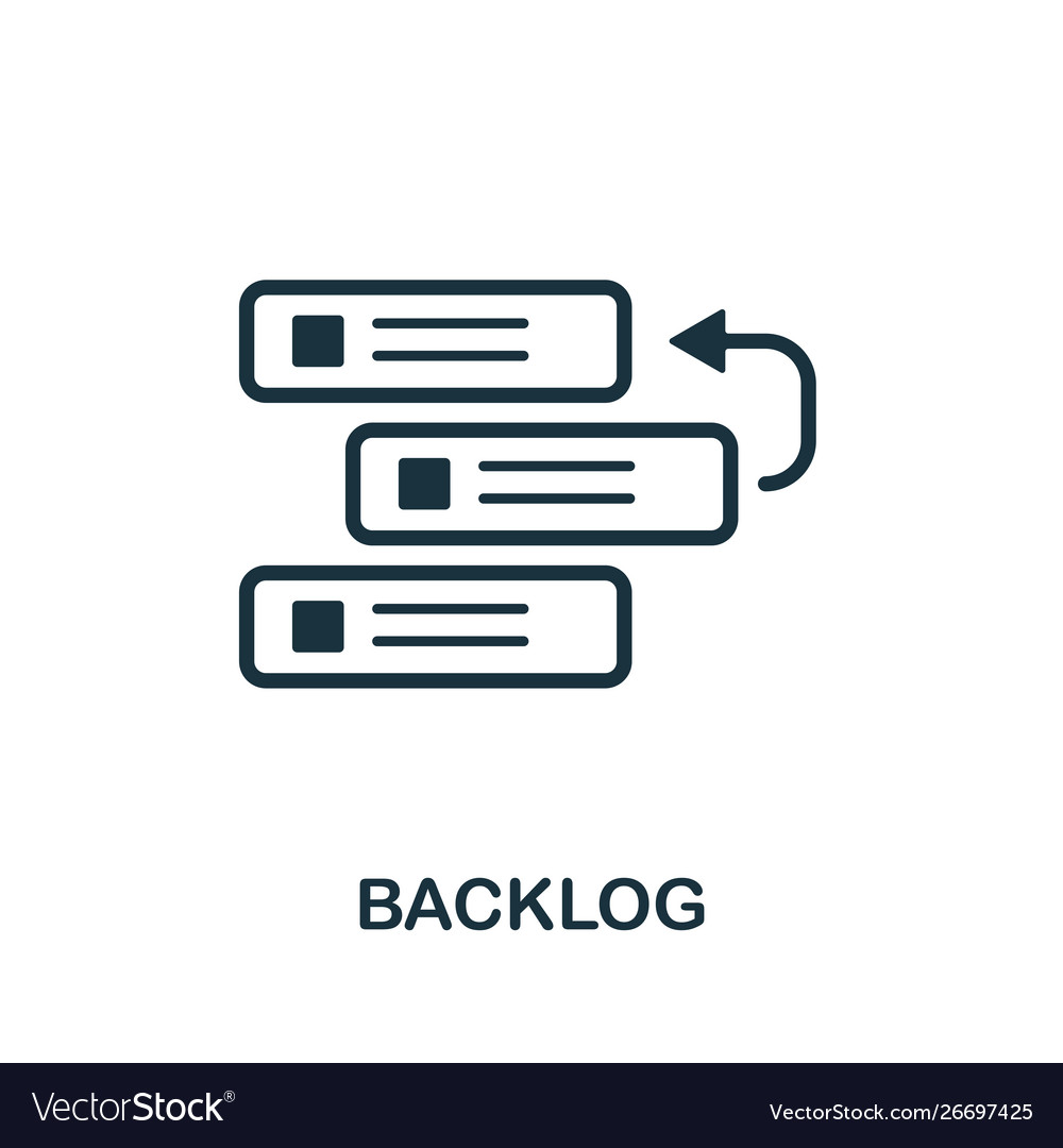 Backlog Icon Symbol Creative Sign From Agile Vector Image