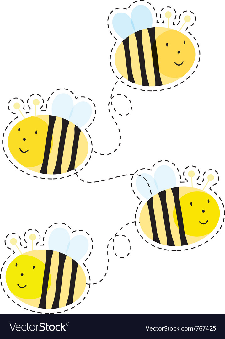 Buzzy bee Royalty Free Vector Image - VectorStock