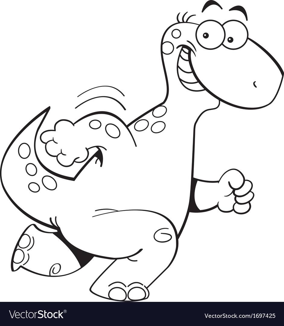 Cute Dinosaur Runner coloring page