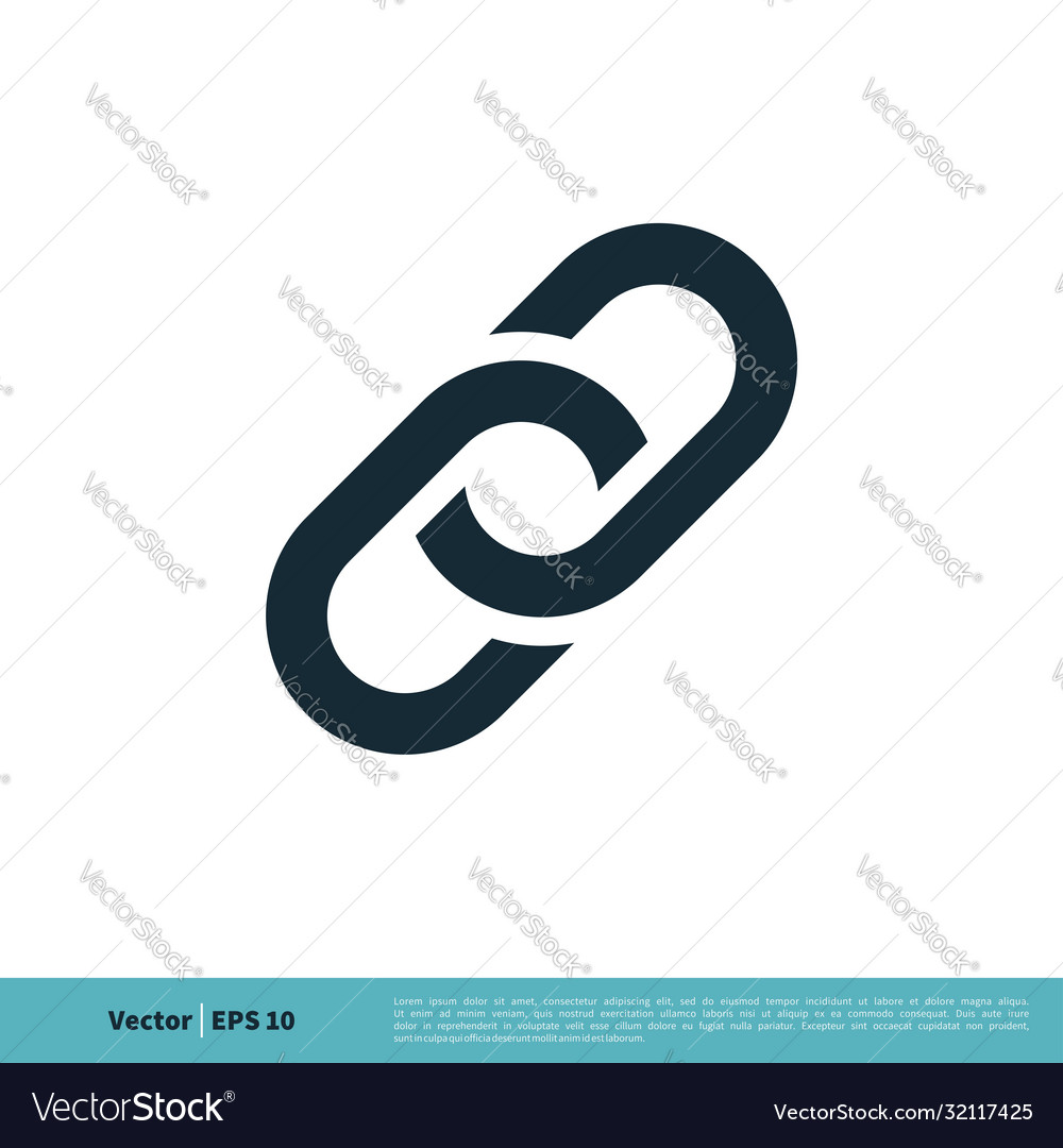 Chain linked connected icon logo template design