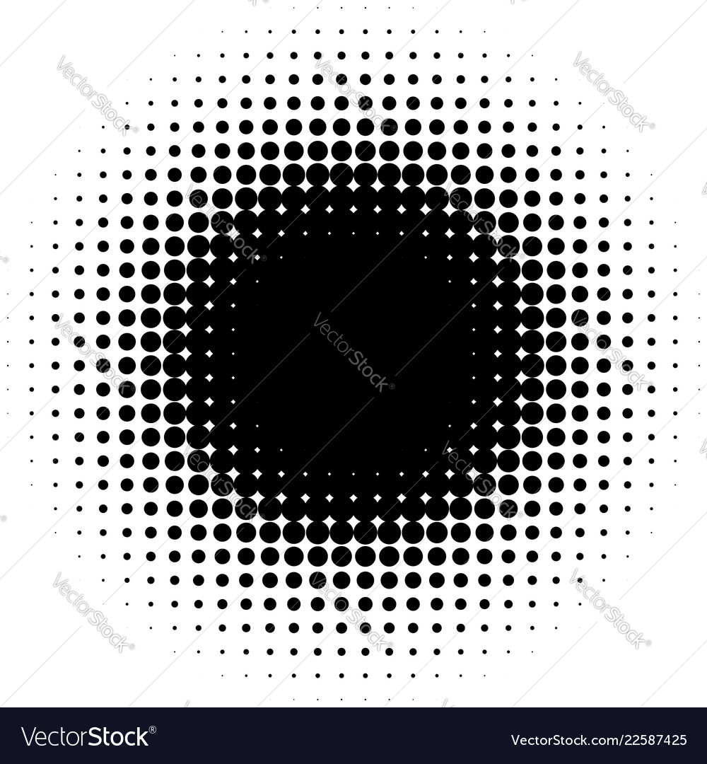 Circle halftone element monochrome abstract vector image Circle halftone element monochrome abstract