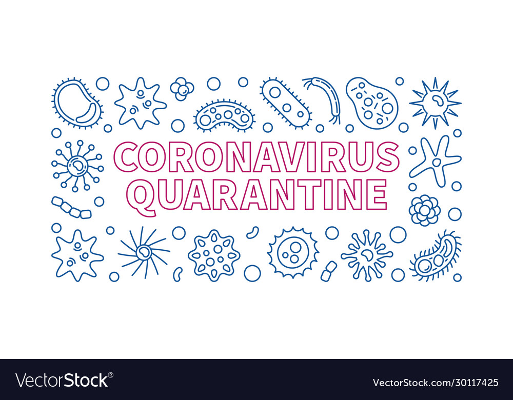 Coronavirus quarantine concept horizontal