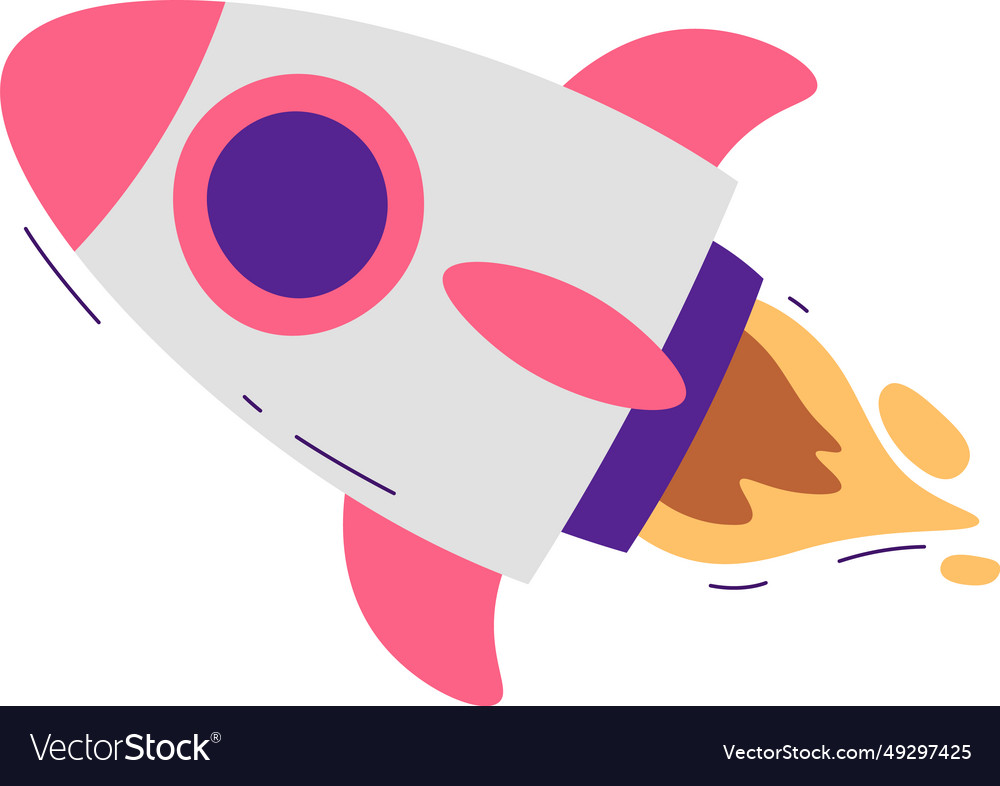 Flying rocket icon Royalty Free Vector Image - VectorStock