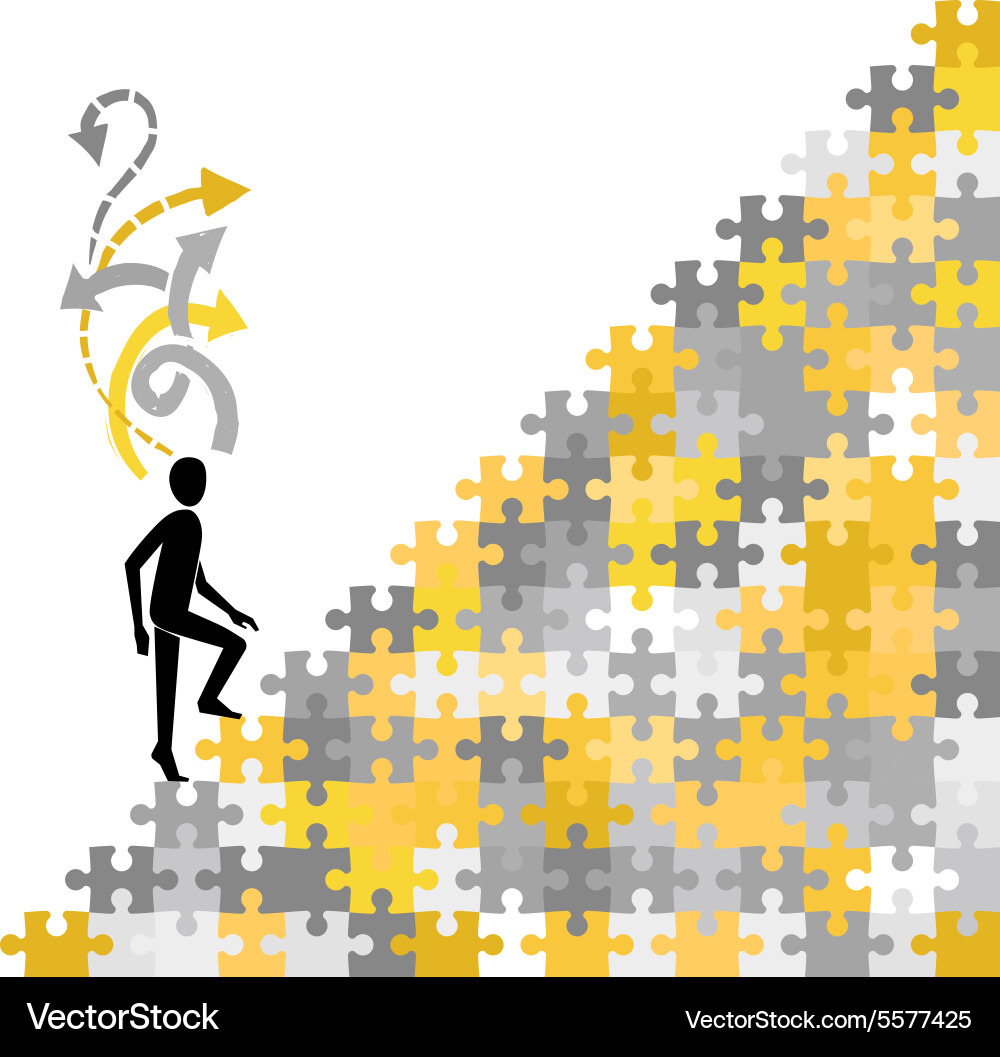 Hard way to success Royalty Free Vector Image - VectorStock
