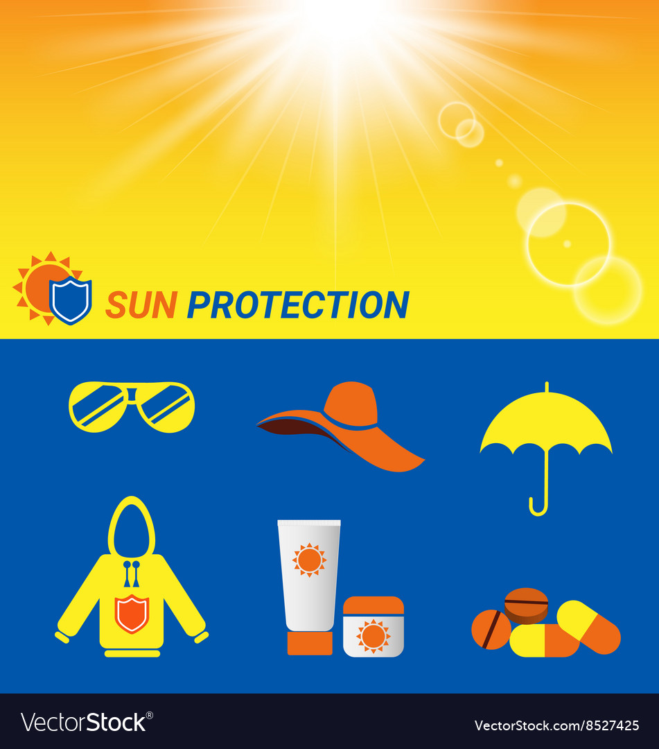 Item for sun protection and shine background