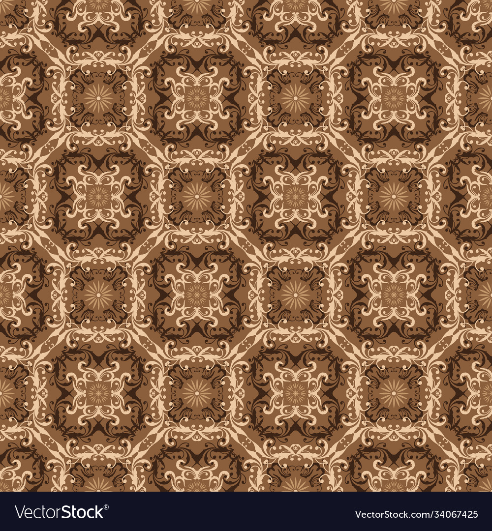 Pattern signature javanese batik with smooth vector image Pattern signature javanese batik with smooth