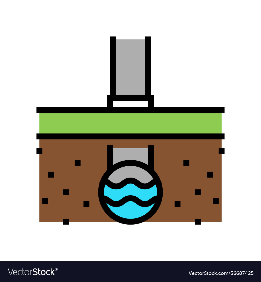 Pipeline drainage color icon