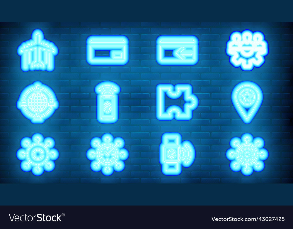 Set line project management location with star vector image Set line project management location with star