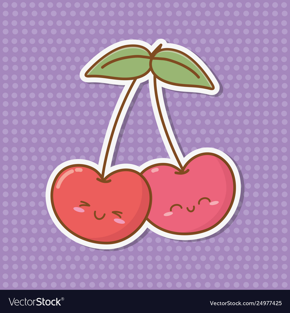 Smiling cherries icon