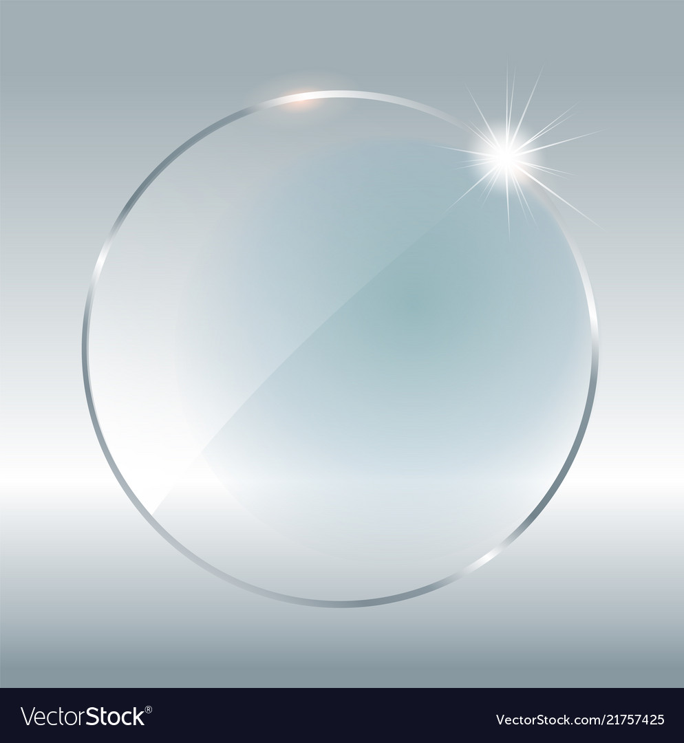 Transparent round circle see through element vector image Transparent round circle see through element