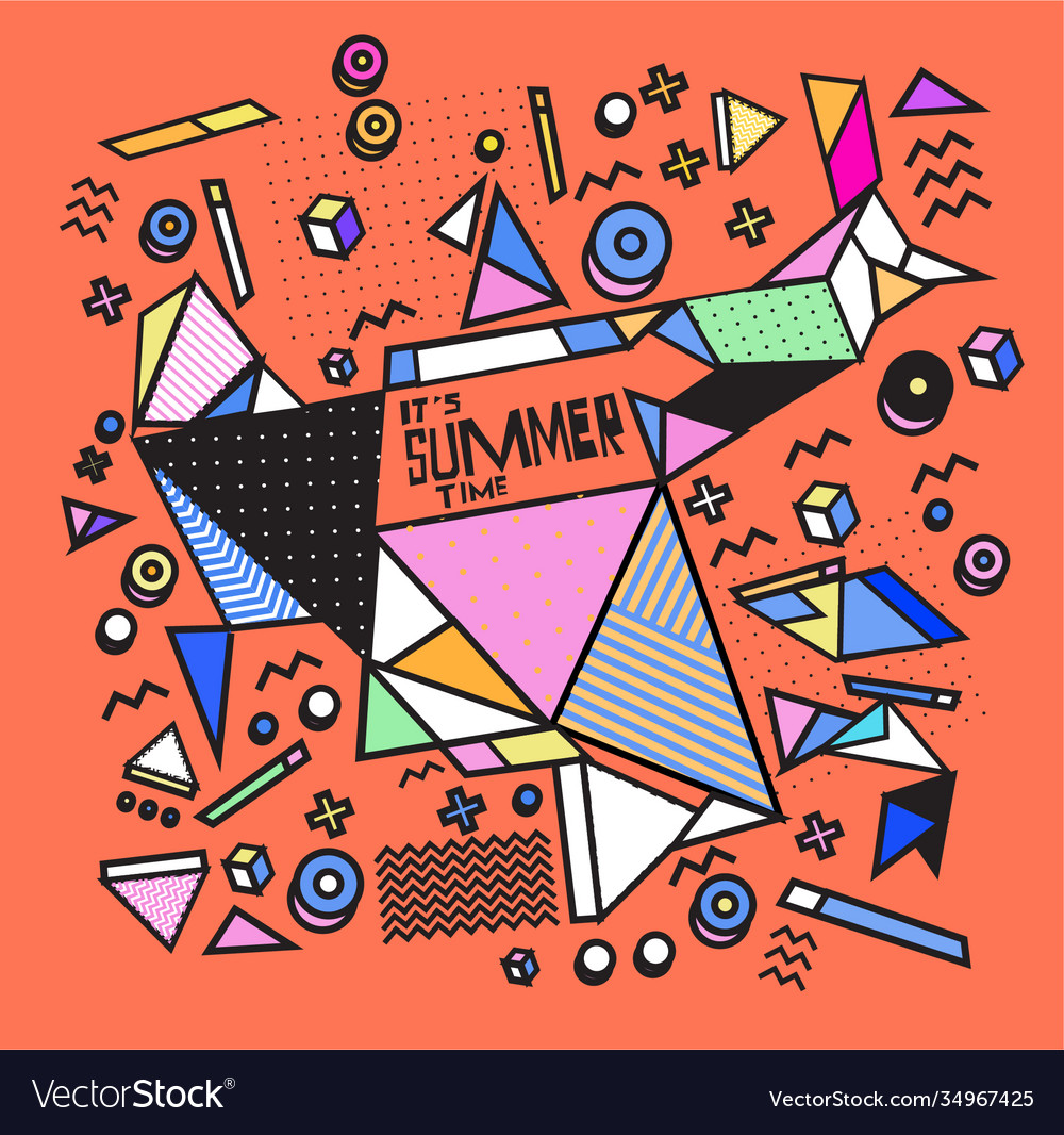 Triangle geometric forms for summer design event