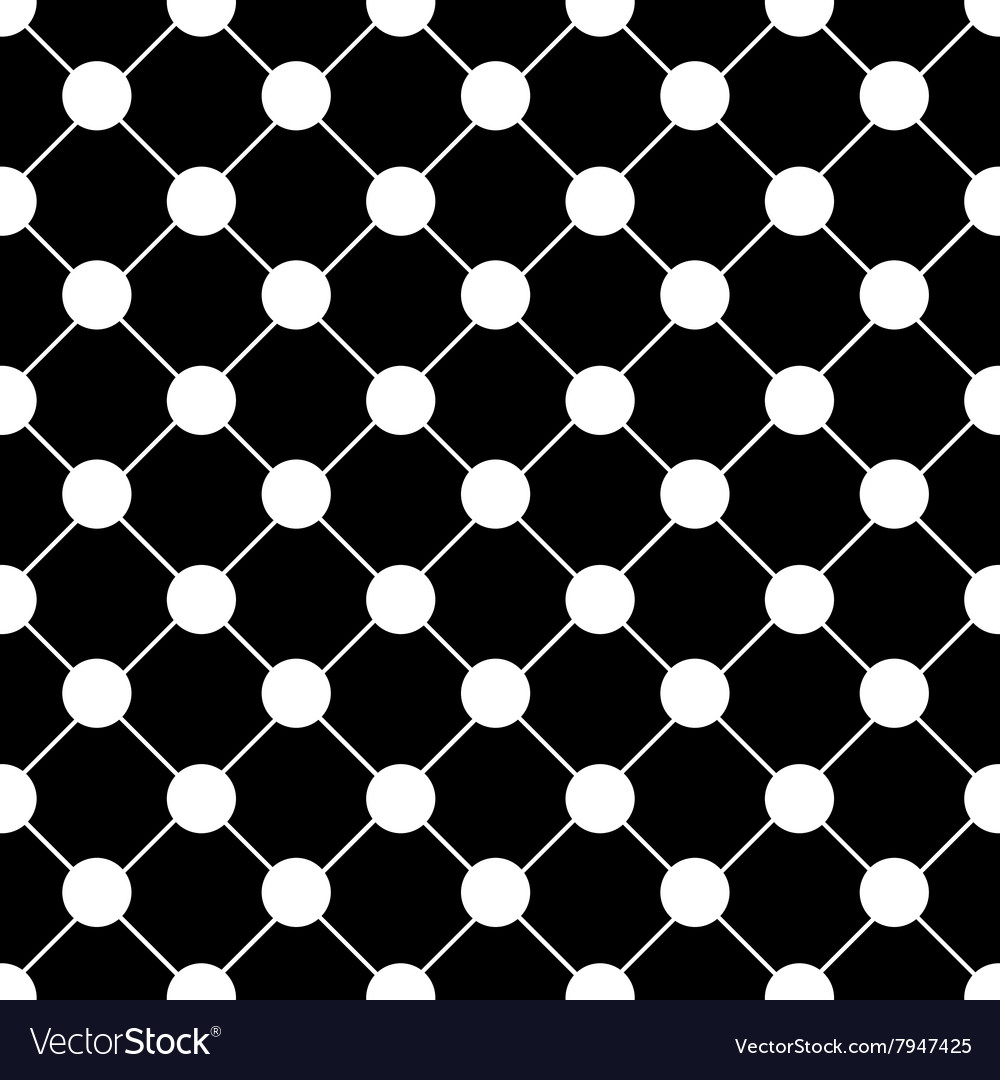 White polka dot chess board grid black