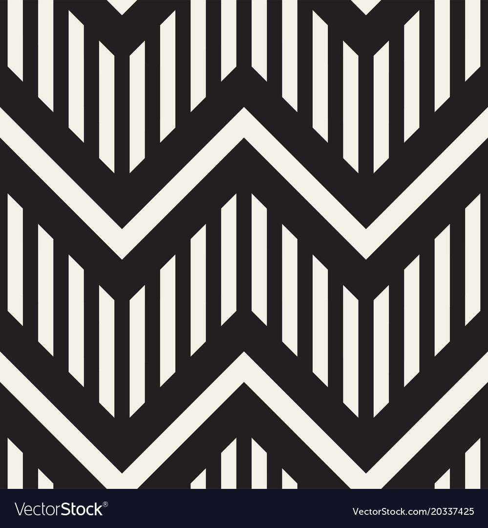 Zigzag Line Pattern - Monochrome