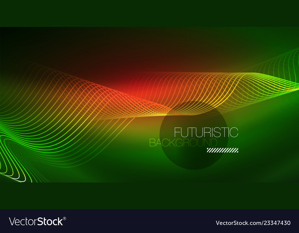 Abstract shiny glowinng color wave design element Vector Image Abstract shiny glowinng color wave design element